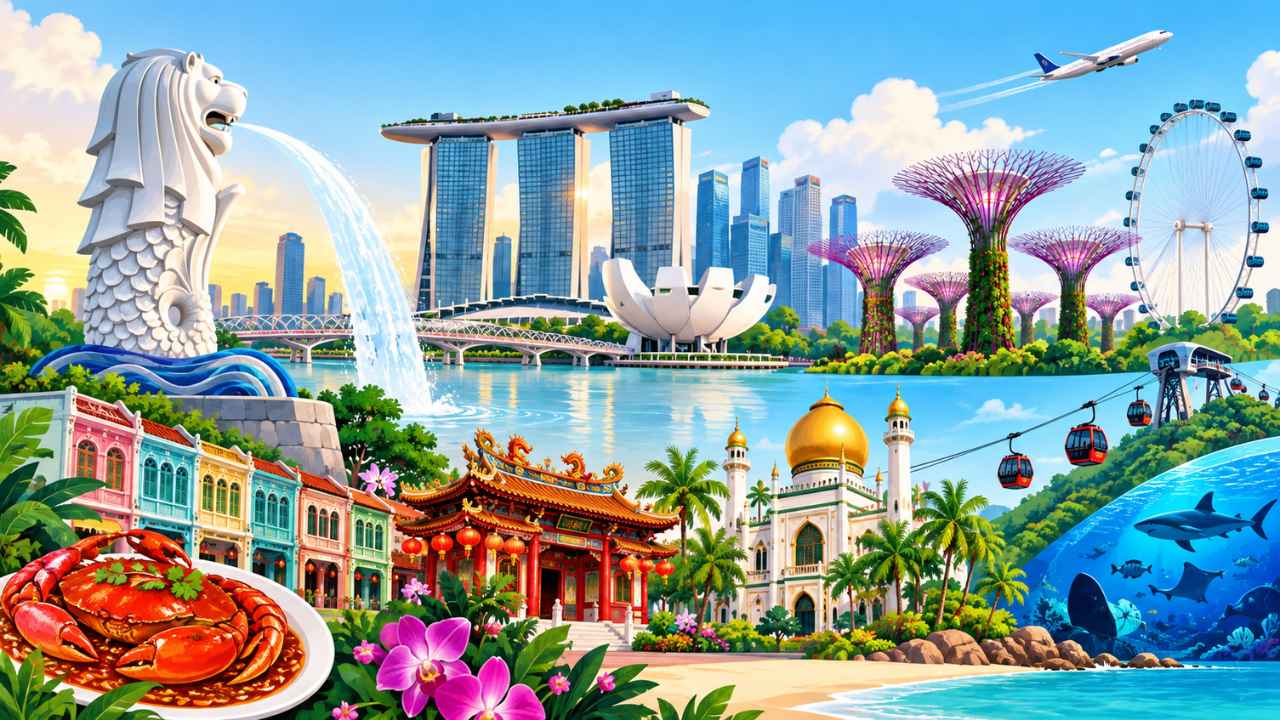 Contoh itinerary Singapura 5 hari 4 malam dengan rute Marina Bay, kawasan heritage, Sentosa, dan Orchard Road