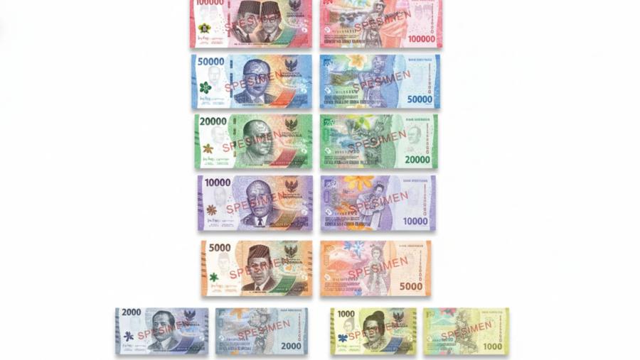 National Hero Series Rupiah Currency, Issue Year (TE) 2022, issued by Bank Indonesia.