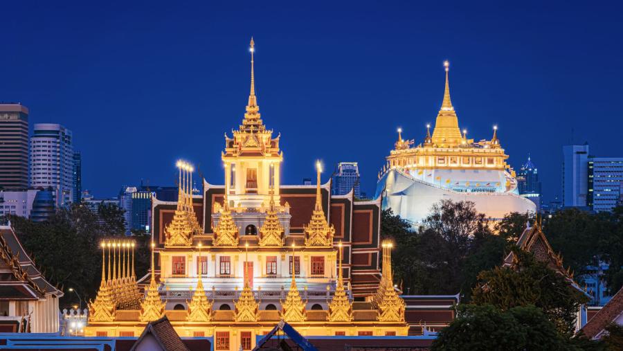 Loha Prasat Wat Ratchanatda und die Golden Mountain Pagode